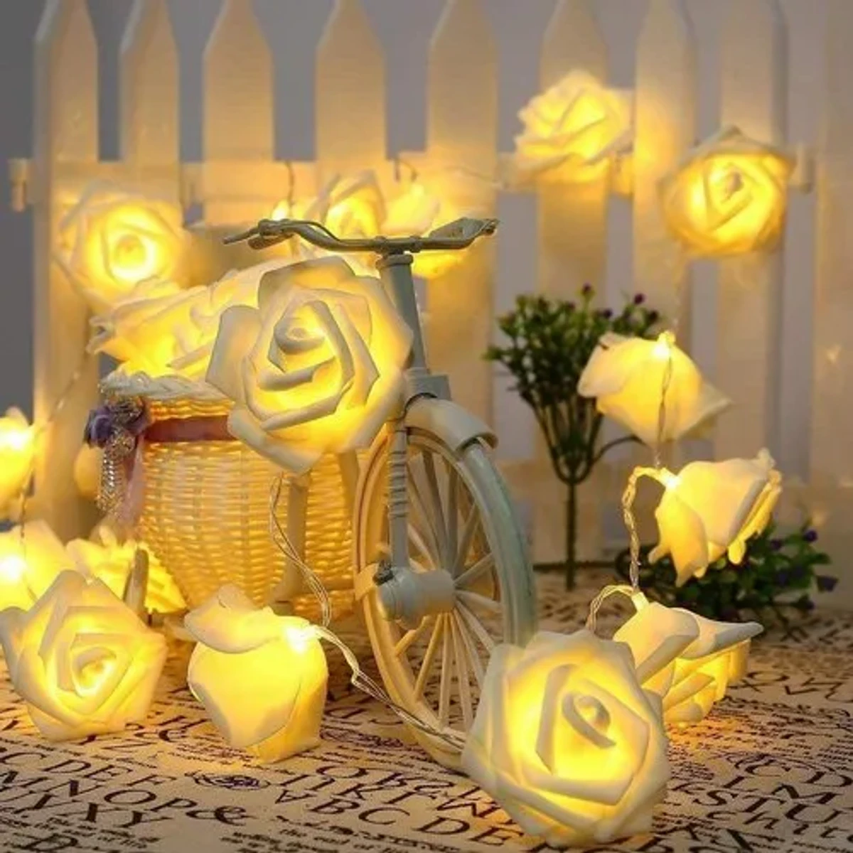 Rose Flower LED String Light, For Decoration
