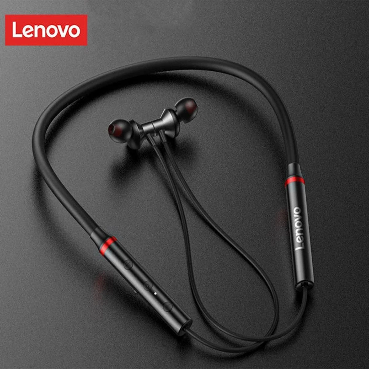 Lenovo HE05 Upgraded Version Bluetooth 5.0 IPX5 Waterproof Neckband Wireless Earphone