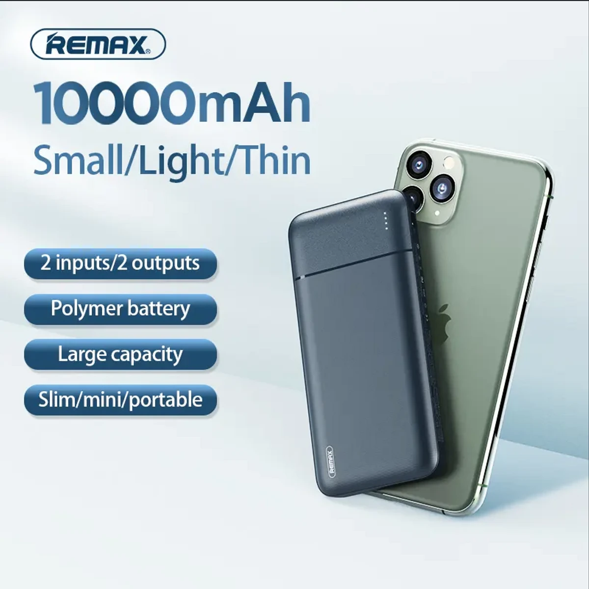 REMAX RPP-96 2 USB 10,000MAH LANGO SERIES POWER BANK 2.1A 5V