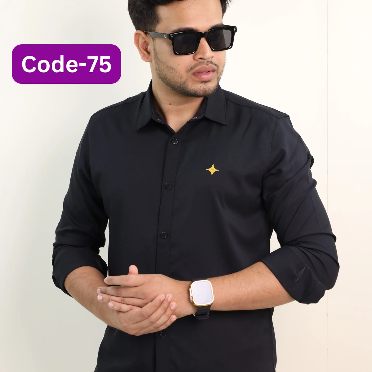 Black+Maroon Combo Solide Colour Full Sleeve Shirt For Men