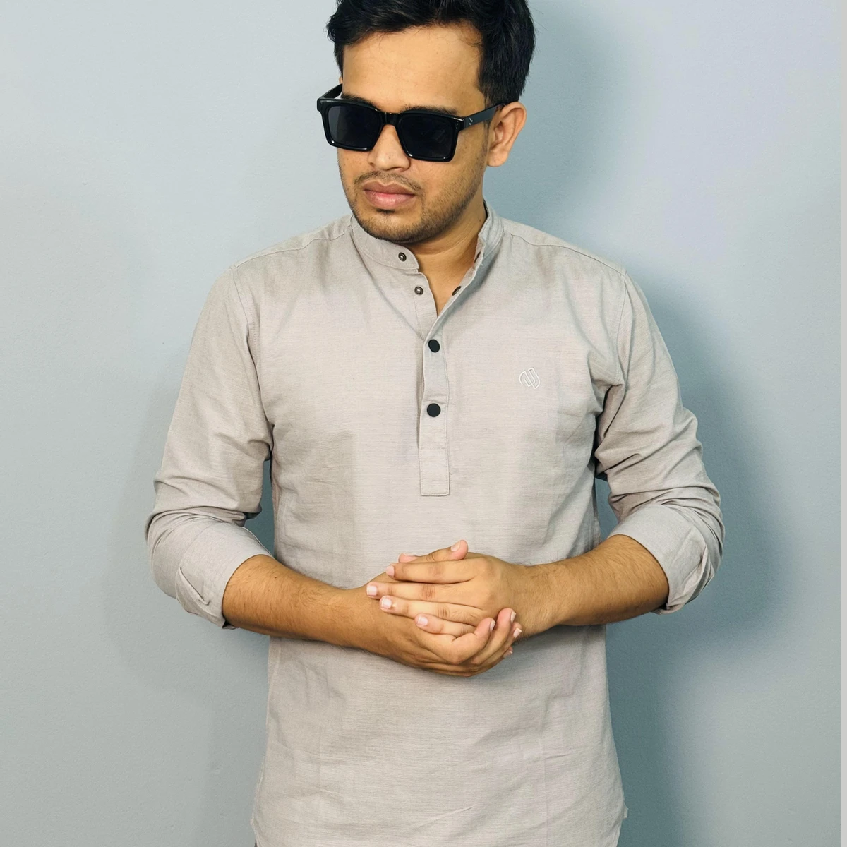 Exclusive Sakura Cotton Katuya | 3 in 1 Combo For Men | Sky Blue & Off white